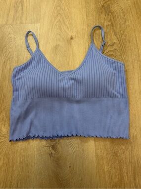 No Boundaries Blue Long Line Sport Bra